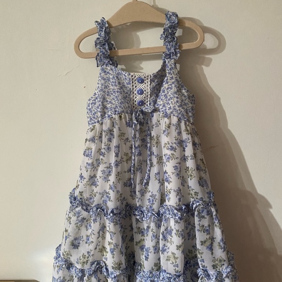 Other - Floral Blue and White Kids Dress